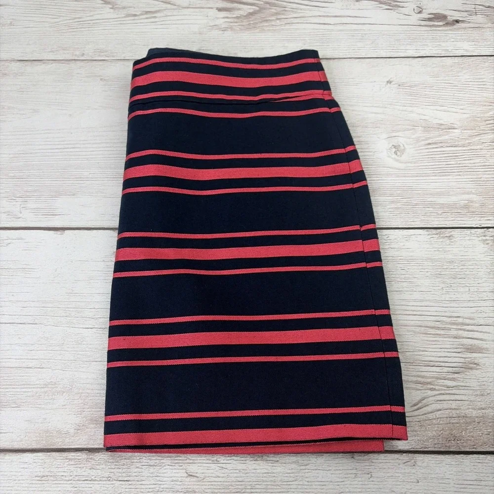 J. Crew Women's 10 Metallic Multi Stripe Mini Skirt Pink Blue Back Zip Excellent